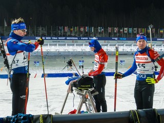 Slováci pred pretekami v Novom Meste na Morave.