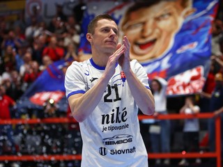 Ľubomír Ďuriš po ukončení reprezentačnej kariéry po odvetnom zápase druhej fázy kvalifikácie na majstrovstvá sveta 2027 v hádzanej mužov Slovensko - Ukrajina. 