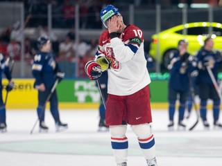 Český hokejista Roman Červenka po skončení štvrťfinálového zápasu Fínsko - Česko.