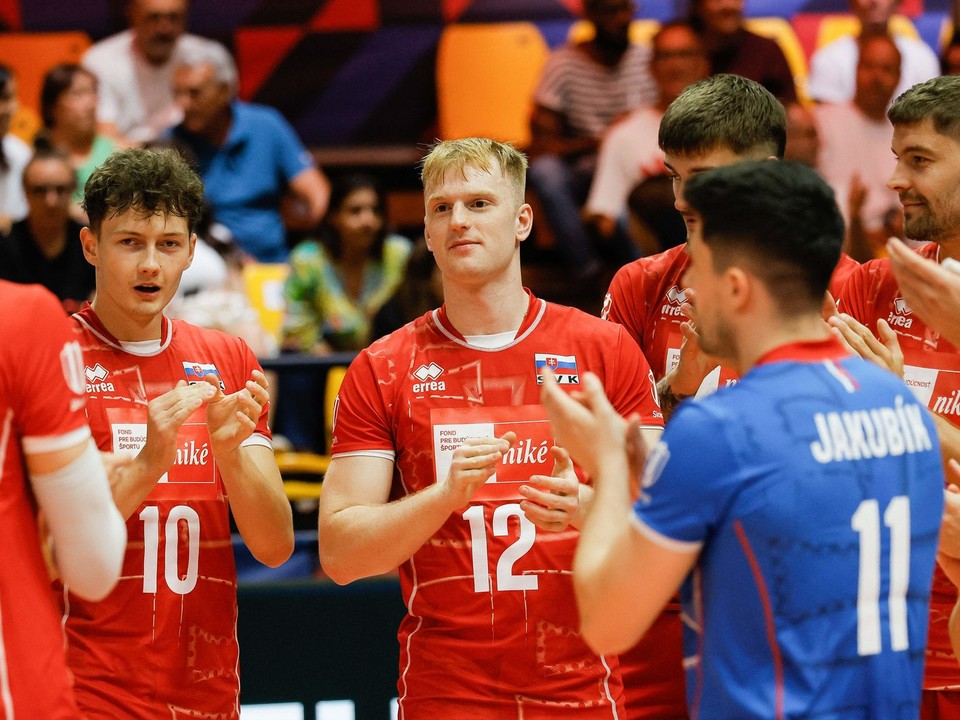 Volejbalisti Slovenska počas ME 2026.