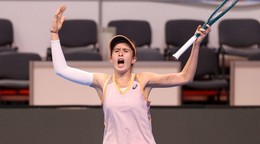 Mia Pohánková na turnaji J&T Banka Slovak Open 2024 v Bratislave.