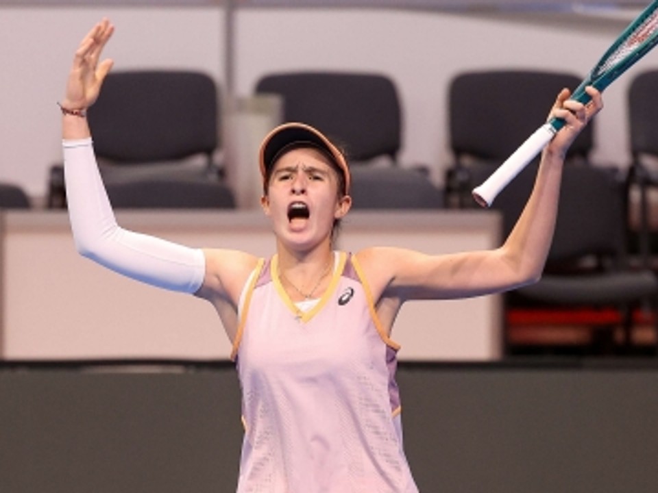 Mia Pohánková na turnaji J&T Banka Slovak Open 2024 v Bratislave.