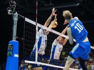 Fotka z finále Final Four medzi Českom a Fínskom.