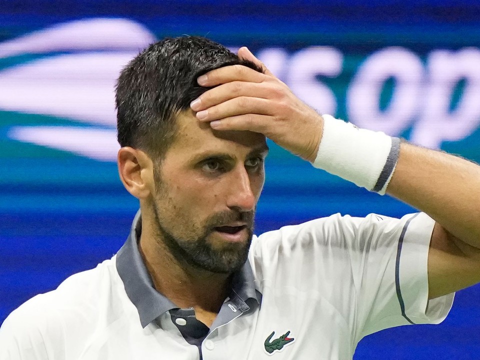 Srbský tenista Novak Djokovič počas US Open 2026.
