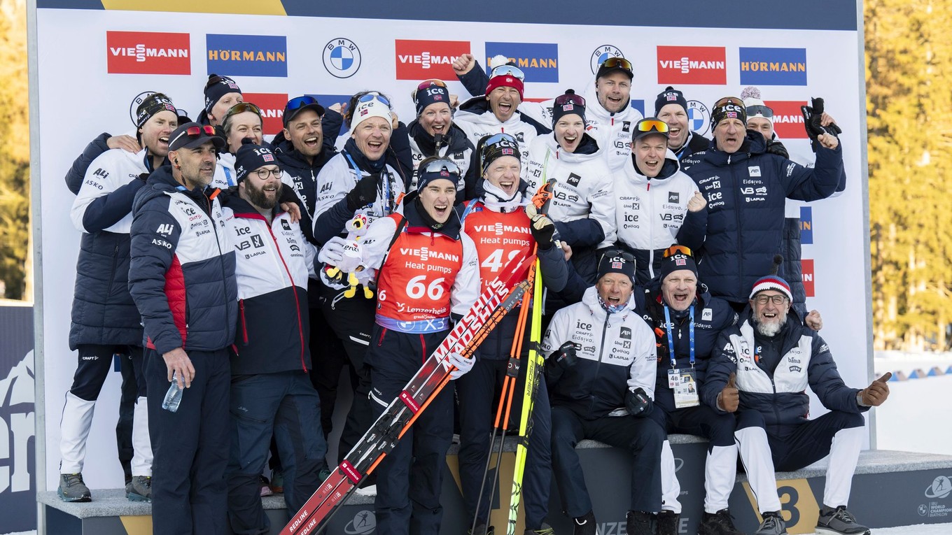 Johannes Thingnes Boe a nórsky tím. 