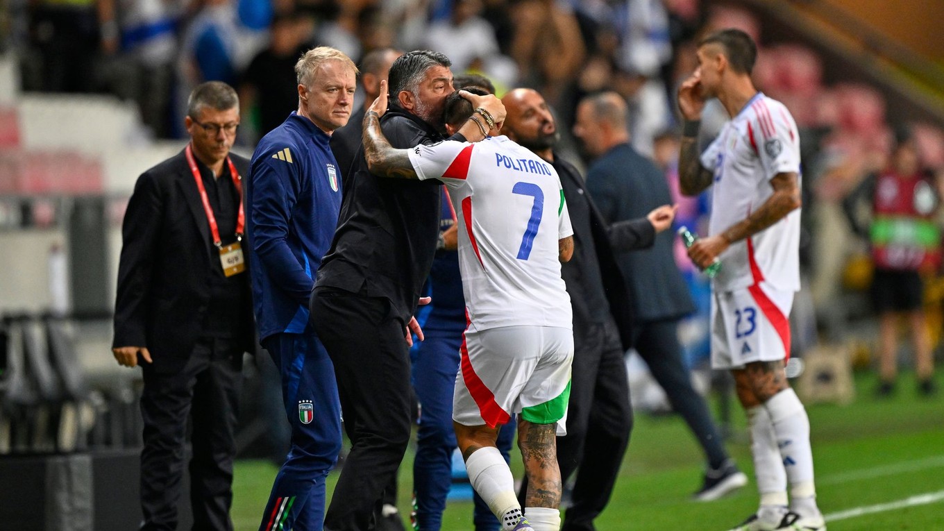 Gennaro Gattuso na lavičke talianskej reprezentácie.