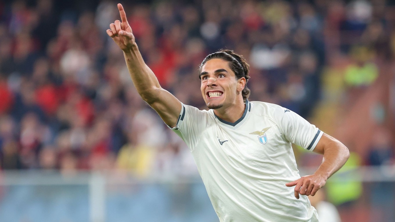 Matteo Cancellieri oslavuje gól proti FC Janov v zápase 5. kola Serie A.