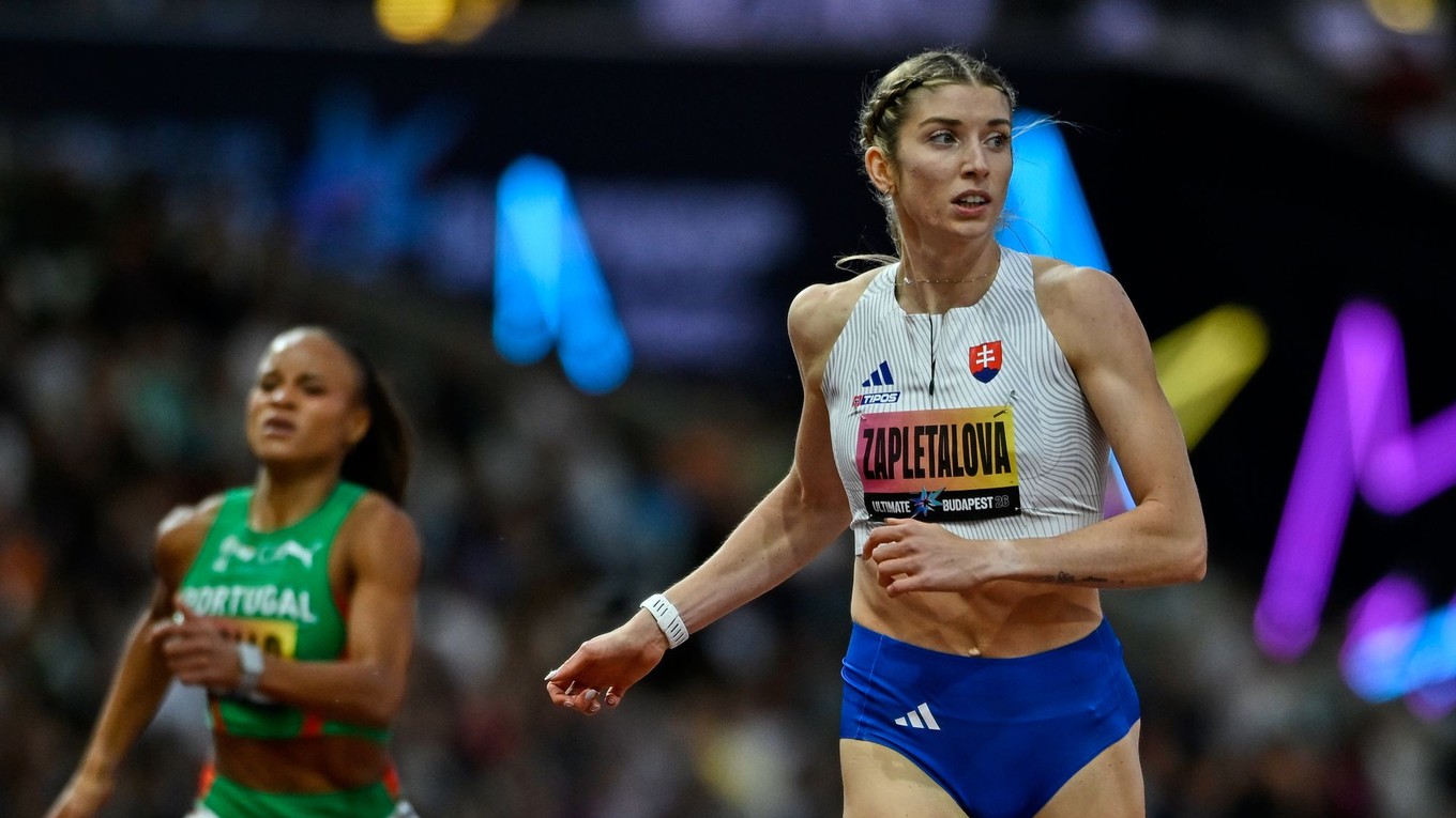 Emma Zapletalová po postupe do finále na Ultimátnych MS v behu na 400m cez prekážky.