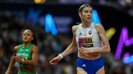 Emma Zapletalová po postupe do finále na Ultimátnych MS v behu na 400m cez prekážky.