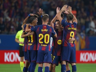 Futbalisti FC Barcelona.