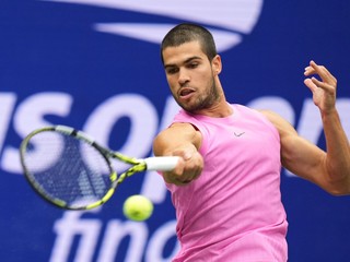 Carlos Alcaraz vo finálovom zápase US Open proti Jannikovi Sinnerovi.