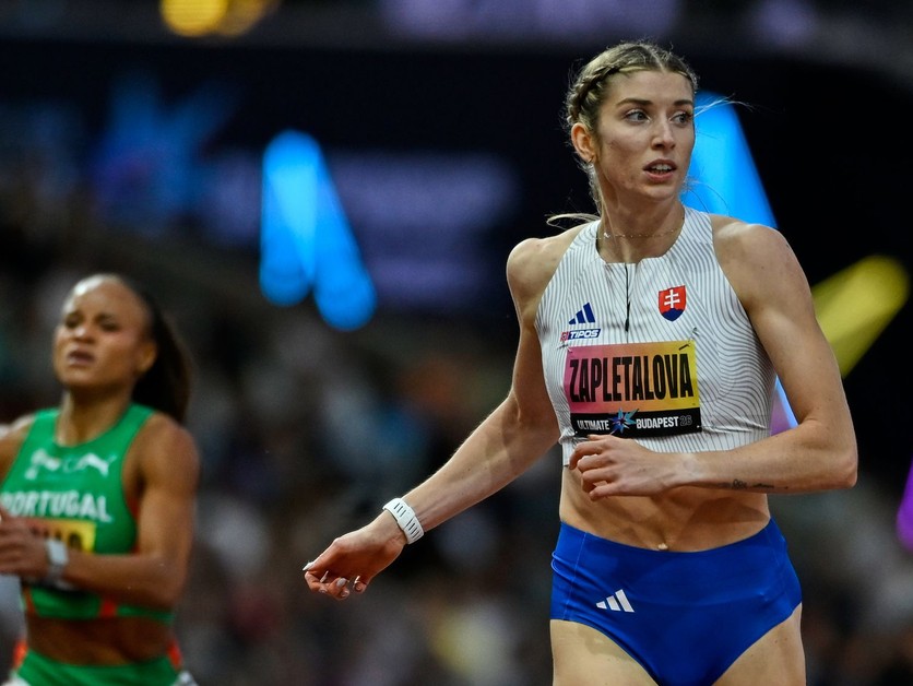 Emma Zapletalová po postupe do finále na Ultimátnych MS v behu na 400m cez prekážky.