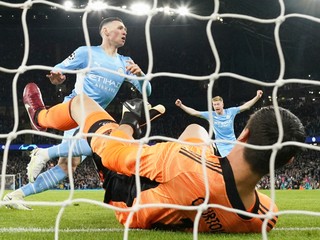 Phil Foden oslavuje gól v zápase Ligy majstrov Manchester City - Real Madrid.