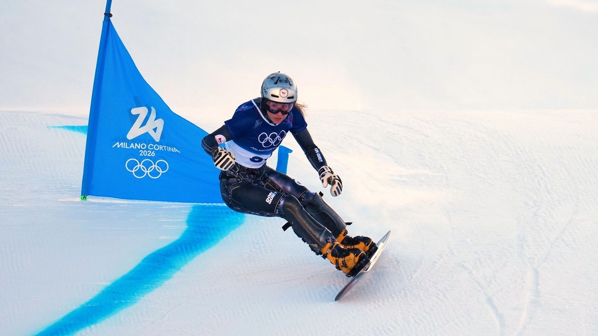 Ester Ledecká v paralelnom obrovskom slalome v snoubordingu na ZOH 2026.