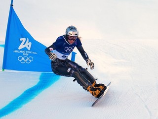 Ester Ledecká v paralelnom obrovskom slalome v snoubordingu na ZOH 2026.