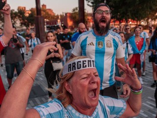 Fanúšikovia Argentíny.