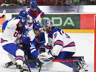 Fotka zo zápasu Slovensko U18 - USA U18.