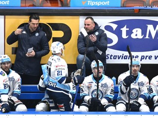 Lavička Nitry počas zápasu hokejovej Tipsport ligy.