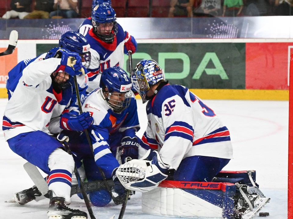 Fotka zo zápasu Slovensko U18 - USA U18.