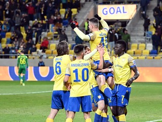Radosť hráčov FC DAC 1904 Dunajská Streda.