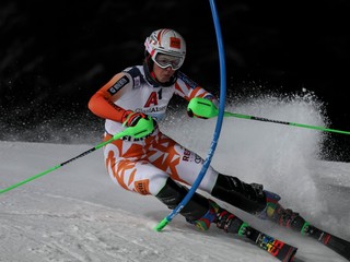 Petra Vlhová počas nočného slalomu vo Flachau 2023.