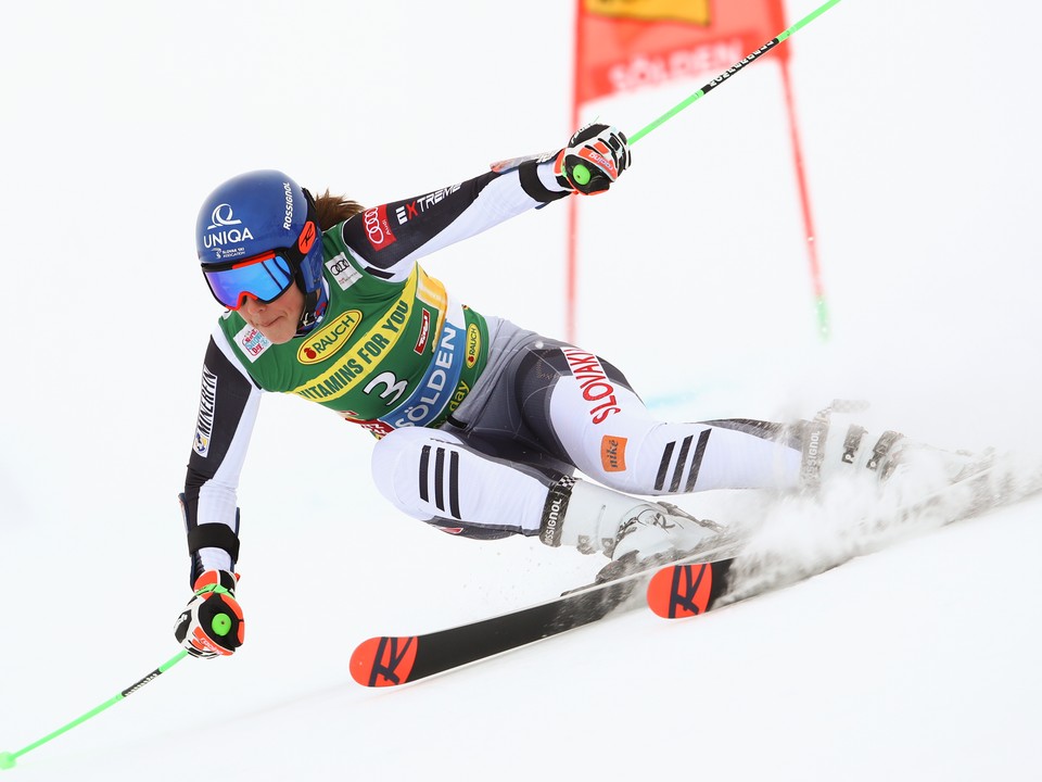Petra Vlhová ide obrovský slalom v stredisku Sölden.