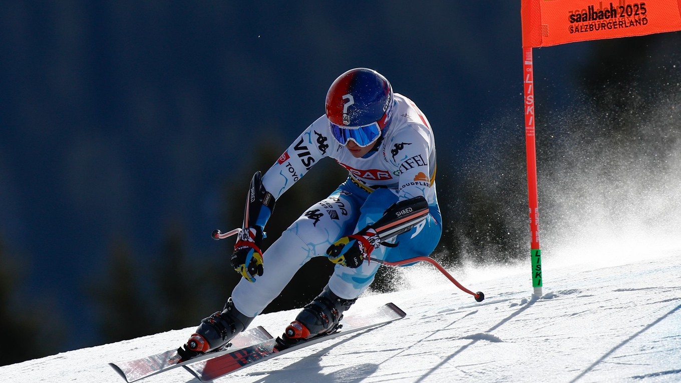 Lauren Macugová v super-G na MS v zjazdovom lyžovaní 2025.