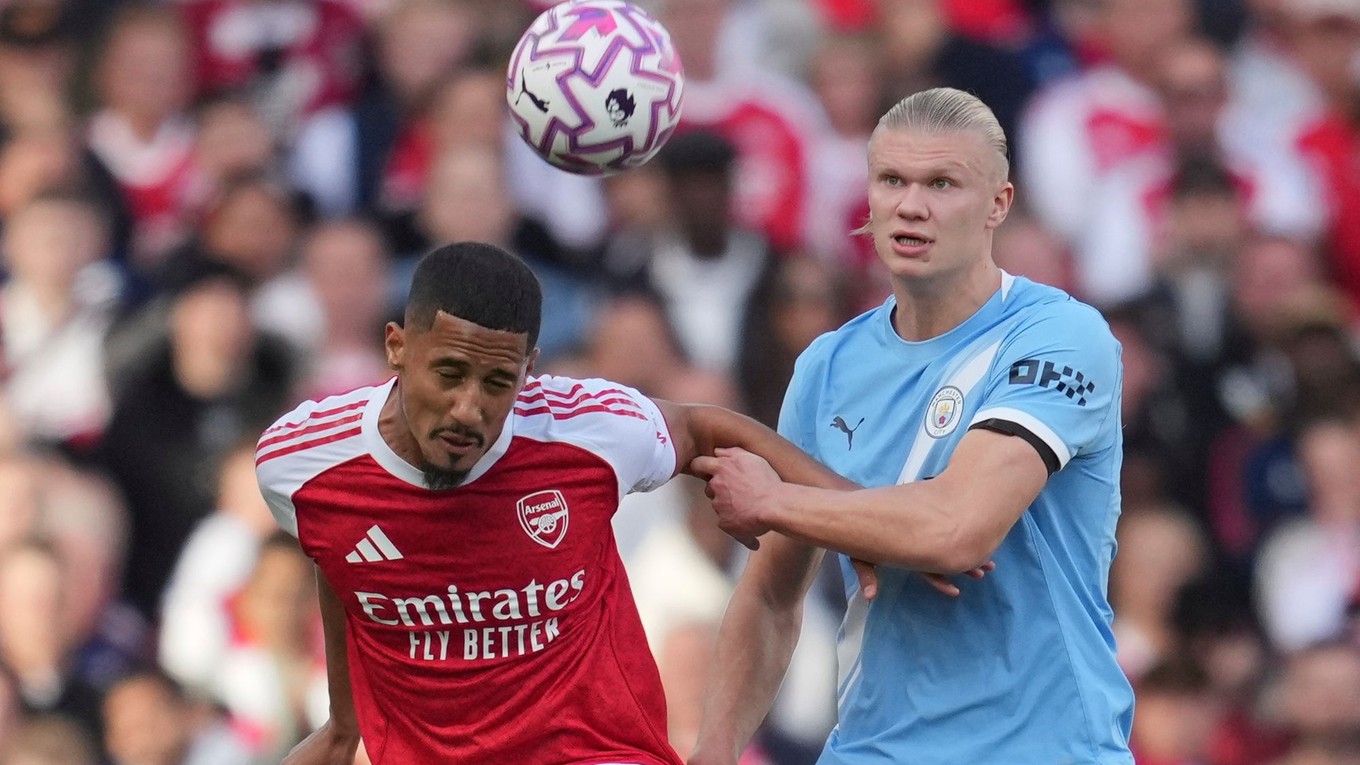 William Saliba a Erling Haaland.