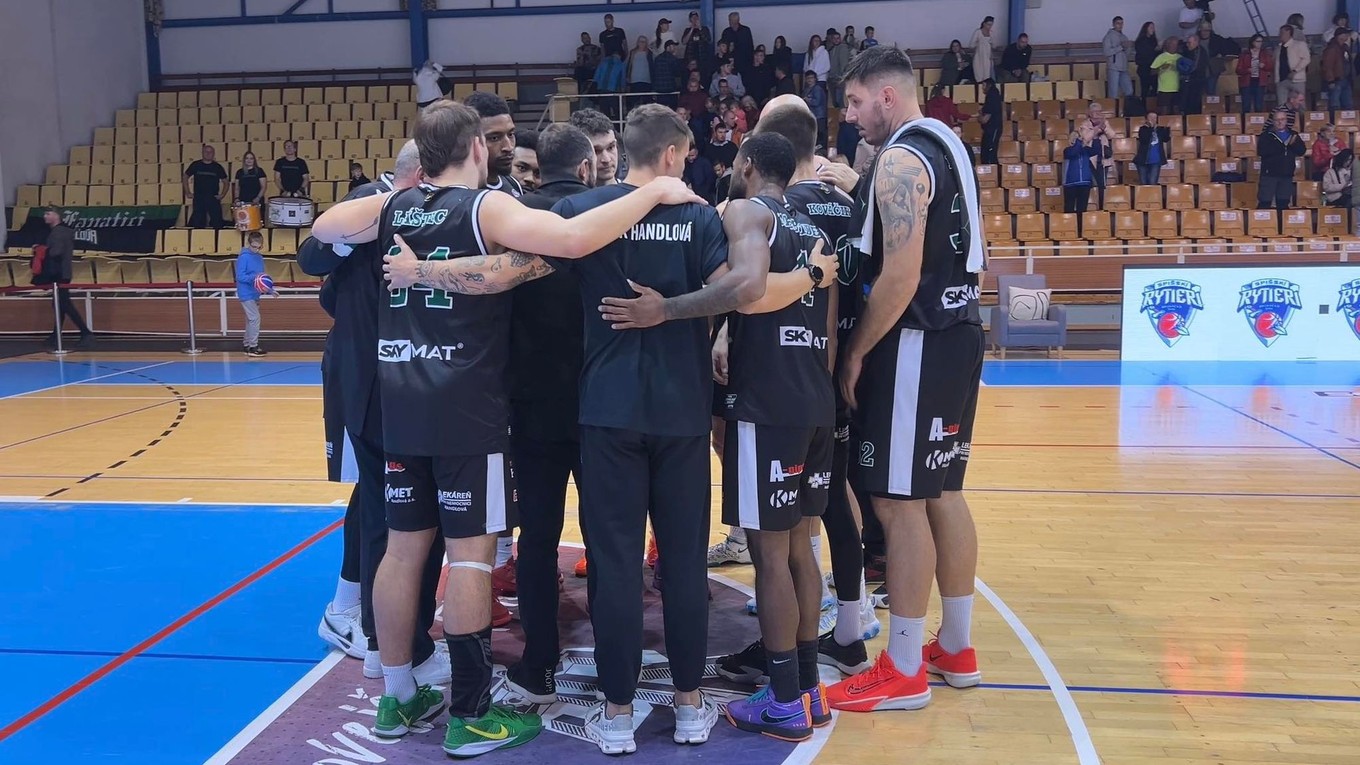 Basketbalisti MBK Baník Handlová. 