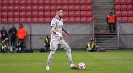 Hráč Slovana Bratislava Tigran Barseghyan (11) počas osemfinálového zápasu Slovnaft Cupu.