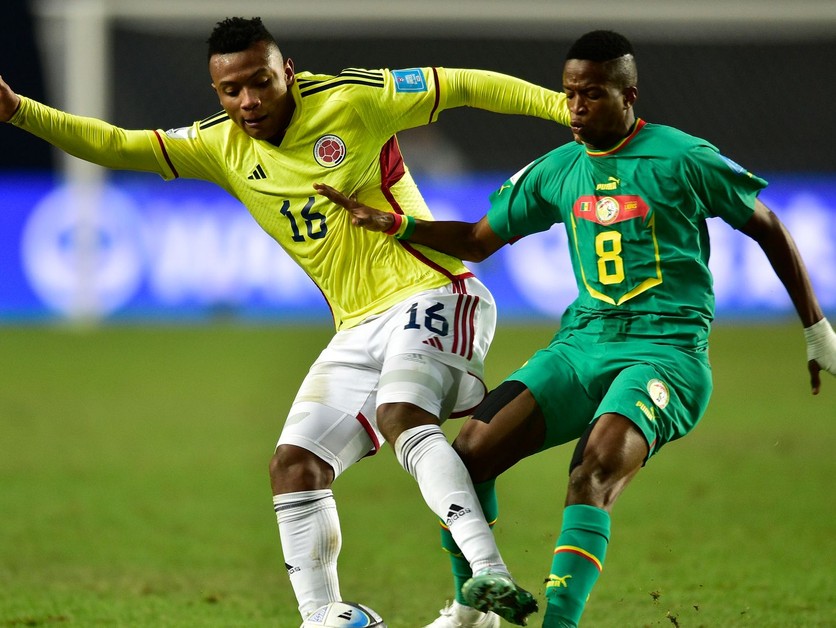 Momentka zo zápasu Kolumbia - Senegal na MS vo futbale U20. 