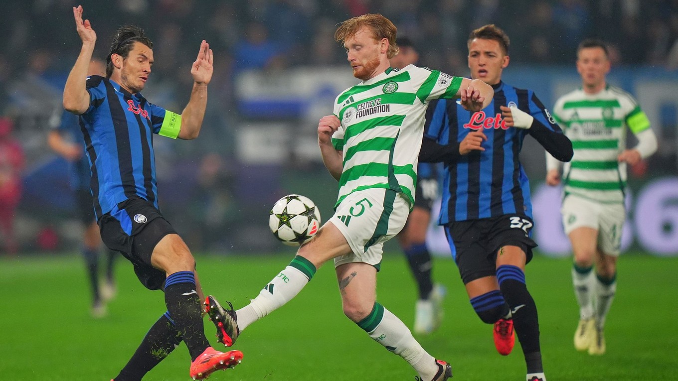 Fotka zo zápasu Atalanta Bergamo - Celtic Glasgow.