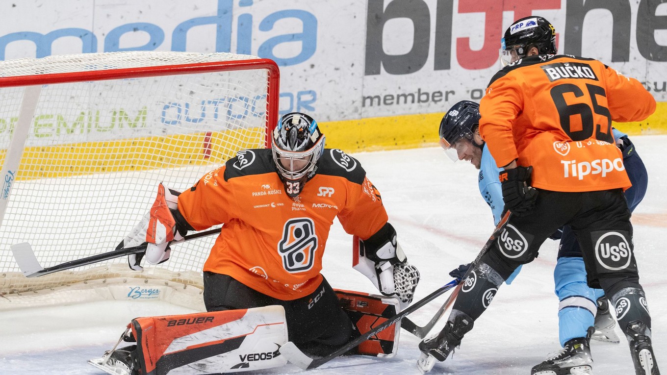 Fotka zo zápasu HC Slovan Bratislava - HC Košice.