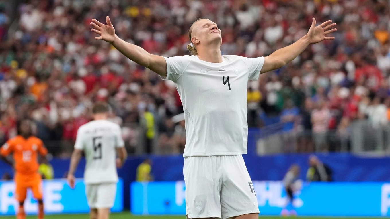 Erling Haaland oslavuje gól