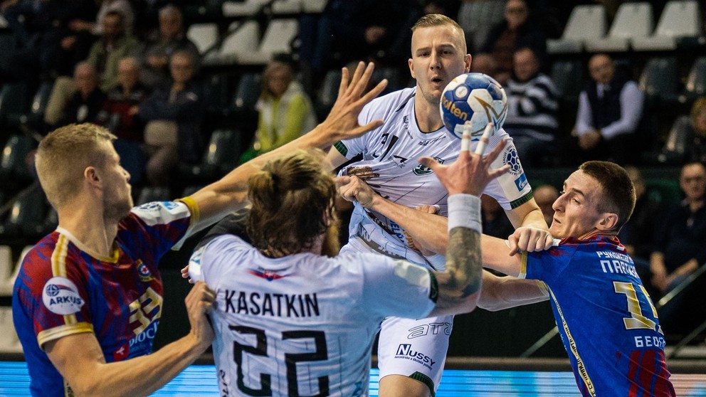 Fotka zo zápasu Tatran Prešov - Partizan Belehrad.