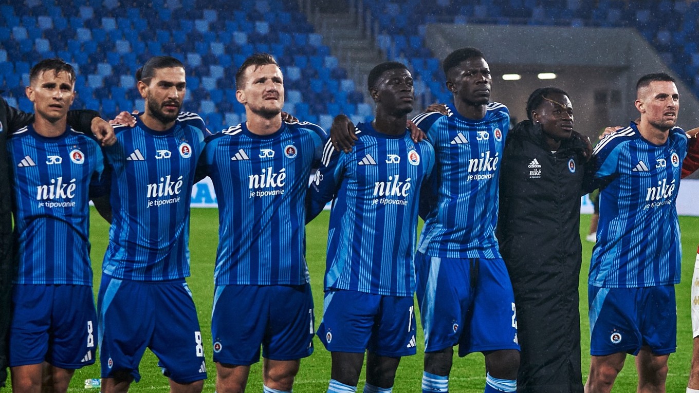 Futbalisti ŠK Slovan Bratislava.