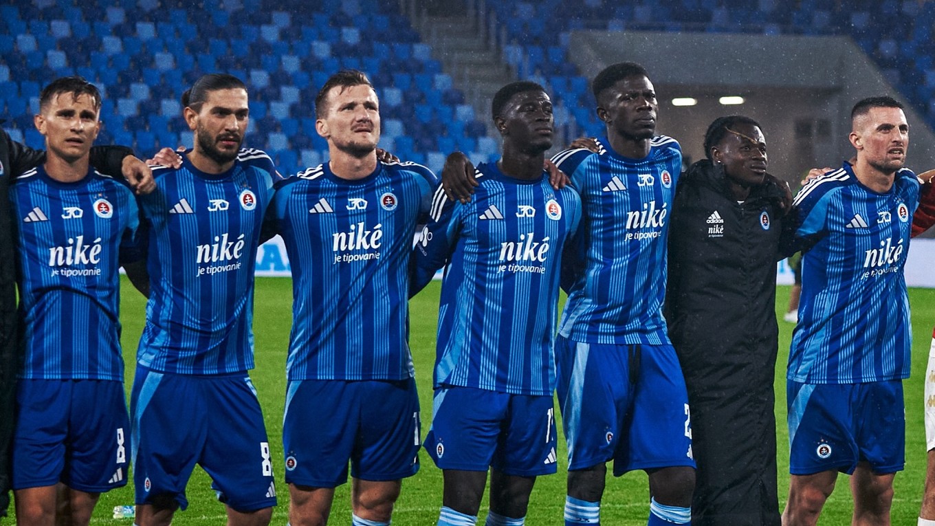 Futbalisti ŠK Slovan Bratislava.