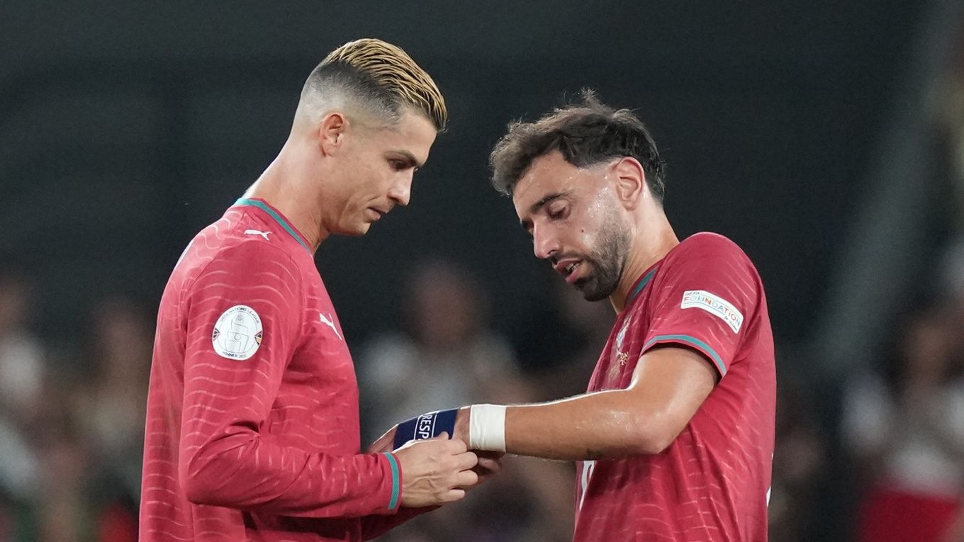 Cristiano Ronaldo a Bruno Fernandes.
