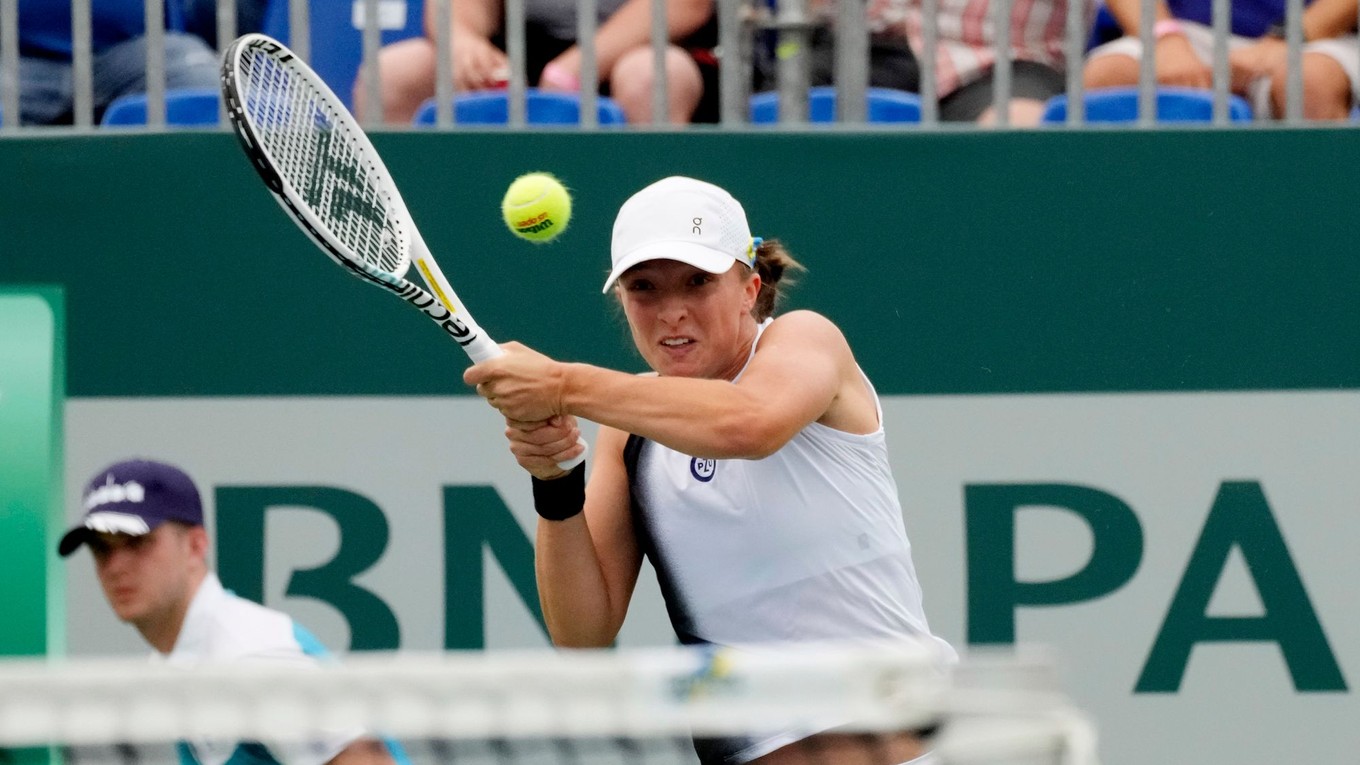 Poľská tenistka Iga Swiateková na domácom turnaji vo Varšave. 