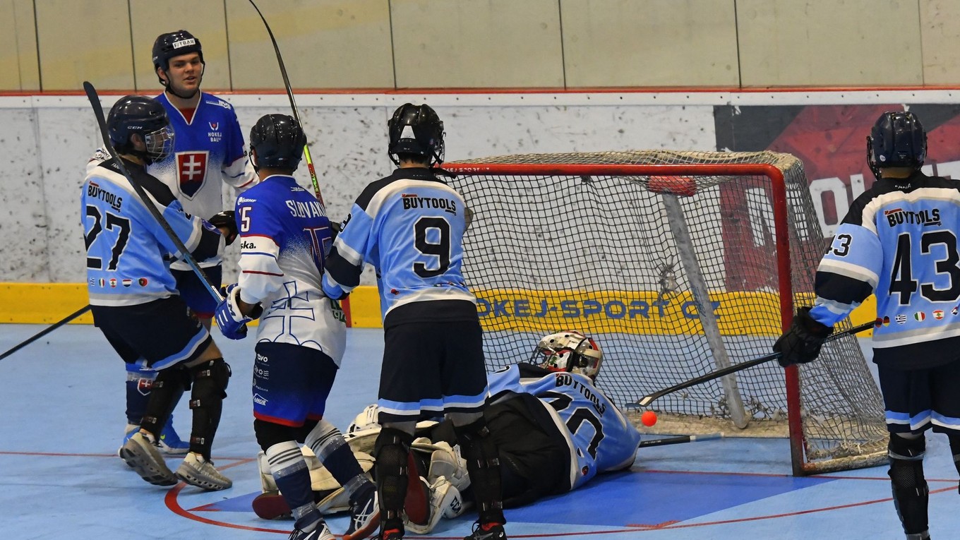 Momentka zo zápasu Slovensko - Spojené štáty