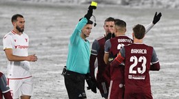Zápas AS Trenčín a FK Železiarne Podbrezová. 