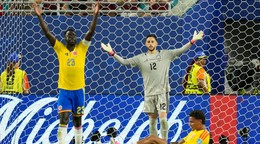 Futbalisti Kolumbie počas zápasu s Portugalskom.