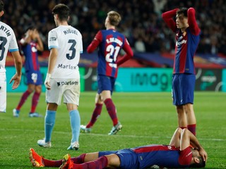 Momentka zo zápasu medzi FC Barcelona a Gironou. 