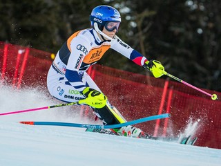 Martina Dubovská počas slalomu v rámci Svetového pohára v Jasnej 2024. 