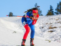 Alžbeta Garguláková na MS juniorov v biatlone 2025.