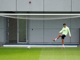 Rodri počas tréningu v City Football Academy.