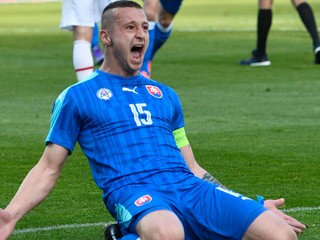 Adam Zreľák v drese slovenskej reprezentácie.