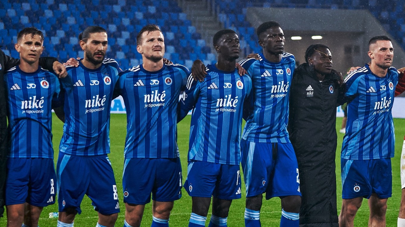 Futbalisti ŠK Slovan Bratislava.
