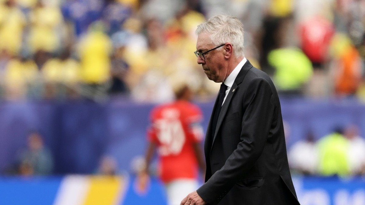 Na snímke tréner Brazílie Carlo Ancelotti.