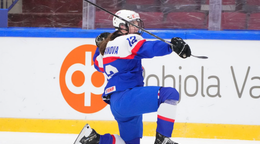 Nela Lopušanová oslavuje svoj gól proti Japonsku.